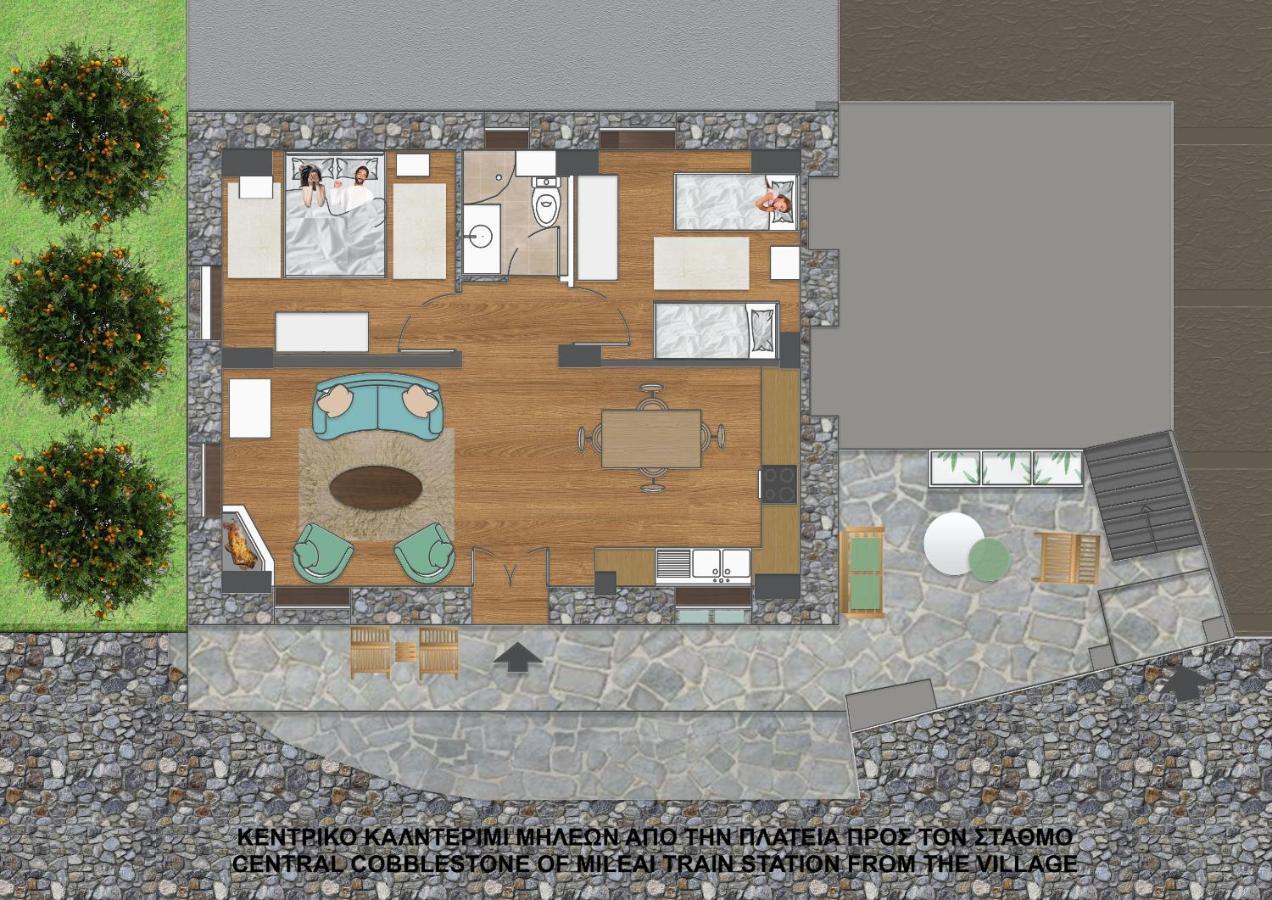 Ferienwohnung Νόνη Miléai Exterior foto